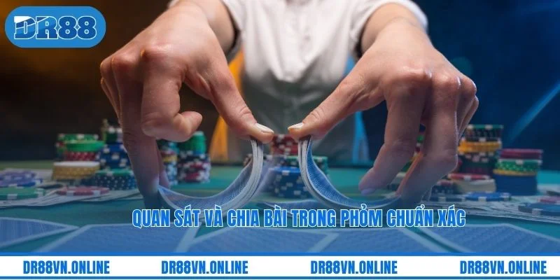 Quan sát và chia bài trong phỏm chuẩn xác